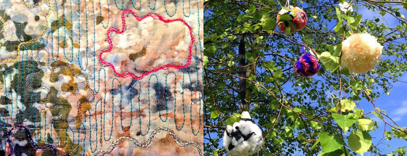 Textile samples from artist Gillian Cooper